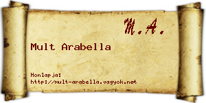 Mult Arabella névjegykártya